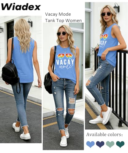 Image of Vacay Mode T Shirts for Women Summer Beach Hawaii Vacation Short Sleeve Tops Holiday Cruise Getaway T Shirts
