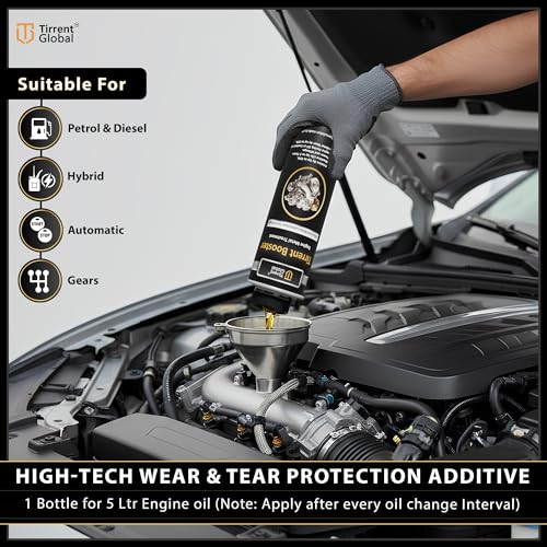 Image of Tirrent Booster Engine Metal Treatment (275ml) Engine Oil Additive, High-Tech Wear Protection for Petrol and Diesel Vehicles