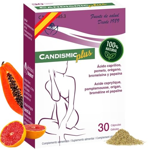 Candismic Plus 30 cápsulas - candida support | candidiasis mujer - Con ácido caprílico |...