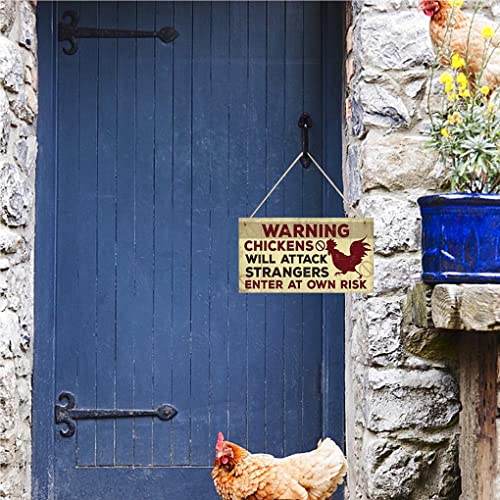 BOKIOESDE Hühnerstall Schild Attraktives Design Hängeschilder Gartenschilder Nr.2, Nr.1 – Bild 4