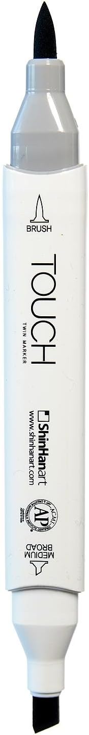 ShinHan Touch Twin Brush Markers Green Grey 5 GG5 [Pack of 3 ]