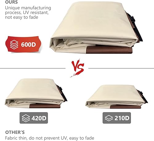 Miniatura 3 de Funda para parrilla de 58 pulgadas, cubierta de parrilla resistente al agua, poliéster 600D, resistente a la decoloración UV, resistente a la