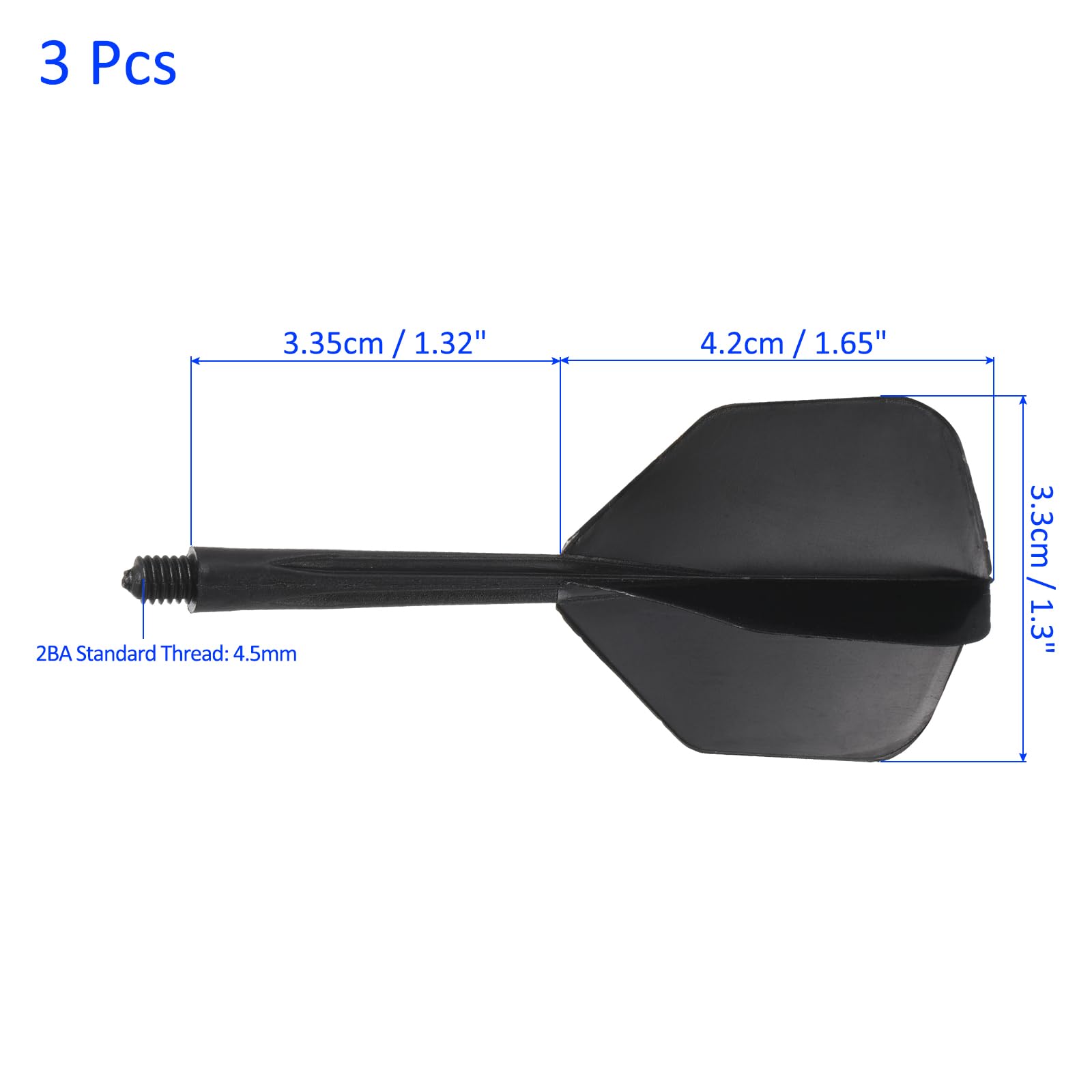 M METERXITY 3 Pack Integrated Dart Shaft and Flights-Screw In-one Dart Accessories, Plastic Anti-Fall - Image 3