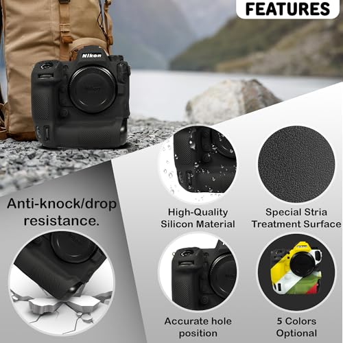 Funda para cámara Nikon Z9 silicona protectora negra miniatura 2
