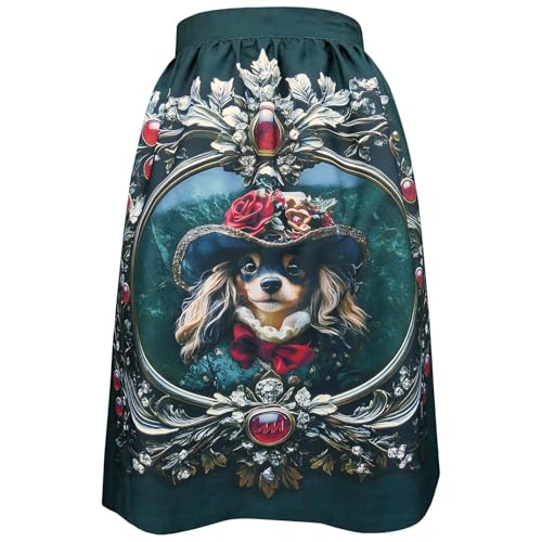 Tablier Dirndl grande taille 42 44 46 satin coton Alexandra Maxa ceinture 44cm