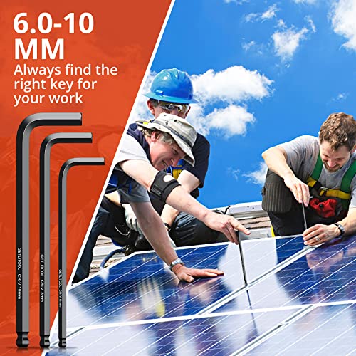 Getlitool 13Pcs Hex Key Sets, Long Ball End Allen Wrench Set, Cr-V Metric Allen Key Set With Size Marking And Storage Rack 1.27-10Mm For Bicycle Repair, Furniture Assembly, Appliance Repair #TOP7