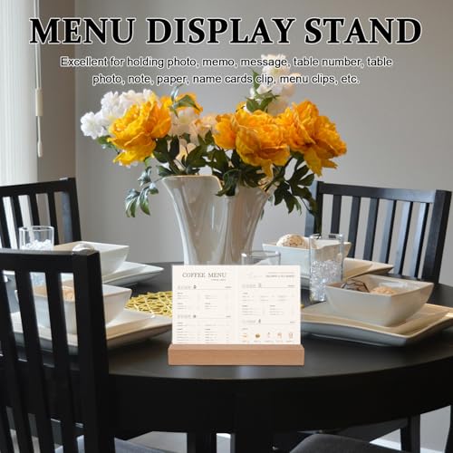 Support de menu horizontal acrylique transparent stable de table - 7