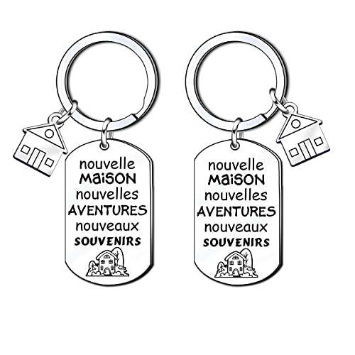 AIMINI Porte-Clés Maison Cadeau Couple Porte-Clés Maison Cadeau Cremaillere, Porte Clé Couple comme Cadeaux Couple Original