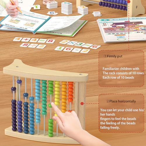 Boulier pour math à cadre en bois jouet de comptage éducatif