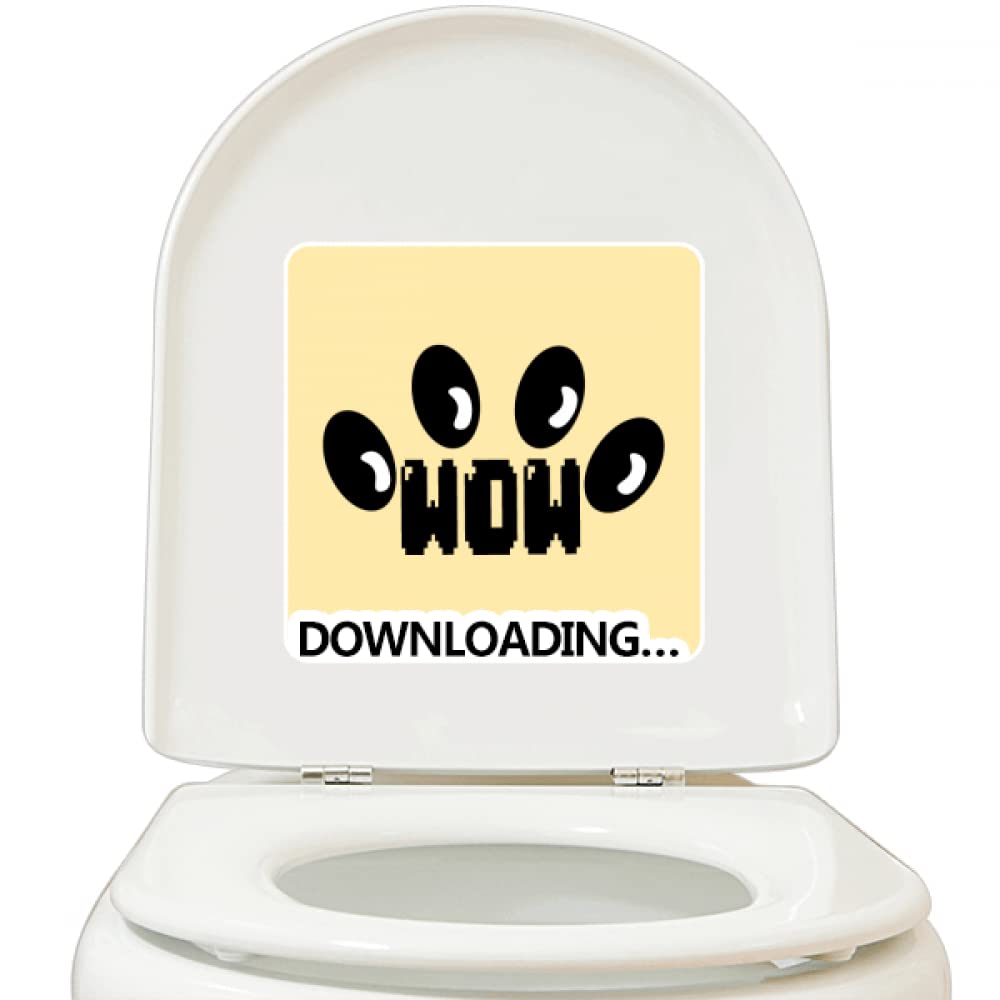 Bellen Yip Bark Onomatopoeia Stickers Adhesive Waterproof Toilet Decal