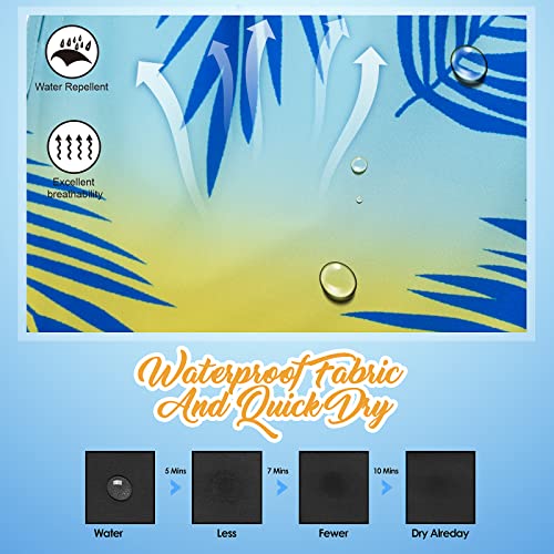 Techcity Boys Swim Trunks Boxer Brief Liner Swimwear Bathing Suit Quick Dry Compression Swim Shorts 3-18 Years (11-12 Years, Gradient Yellow Blue) #TOP5