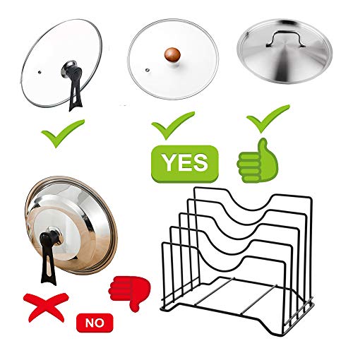 Pot Lid Holder,Lid Organizer,Pot Lid Rack Storage,Pan Lid Cover Cabinet Pantry Holder Rack Organizer, Multifunctional Kitchen Cookware Chopping Board Organizer Storage Rack (10.23x6.29x8.66 IN)