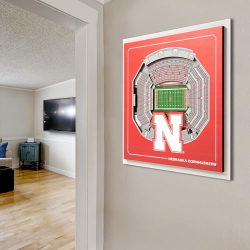 Image of YouTheFan Officially-licensed NCAA Stadium Series 3D Wall Art - multi-layer team stadium replica, detailed sports fan gift, indoor decor