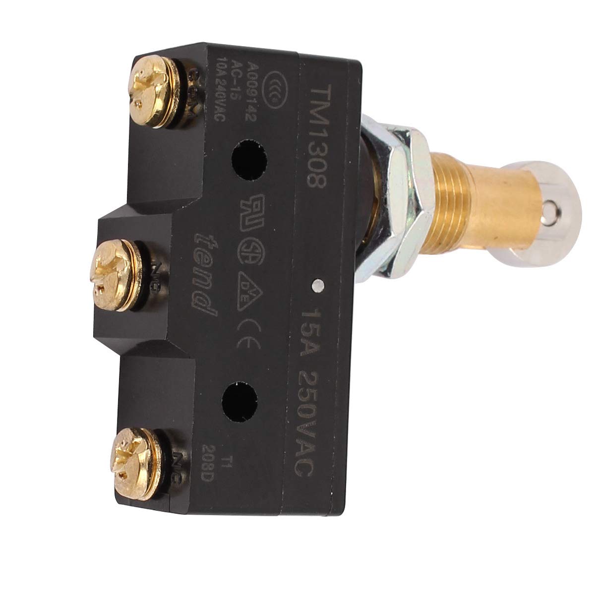 Aexit TM-1308 Industrial Switches Roller Plunger Momentary Limit Micro Switch Limit Switches 250V 15A
