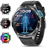 2026 Smart Watch for Men with Blood Pressure/ECG/Sleep/Apnea Monitor,1.43"AMOLED Fitness Tracker with Bluetooth Calls/SOS Button, 24/7 Heart Rate/SpO2/Body Temperature,Waterproof Watch for Android iOS