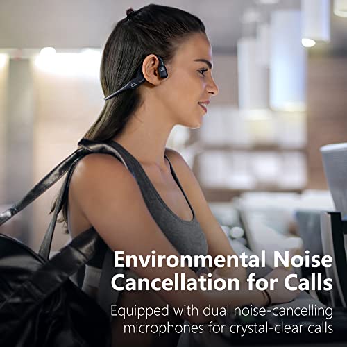 Image of klatre LS1 Open Ear Bone Conduction Headphones Bluetooth 5.2 | Sweatproof and Water Resistant | Wireless Bone Conduction Sport Headset with Dual MIC (Rock)