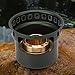 Mini Alcohol Stove for Backpacking,Lightweight Brass,Copper Windproof Portable Aluminium Alloy Alcohol Backpacking Stove for Camping Picnic Blackish Green(Green)