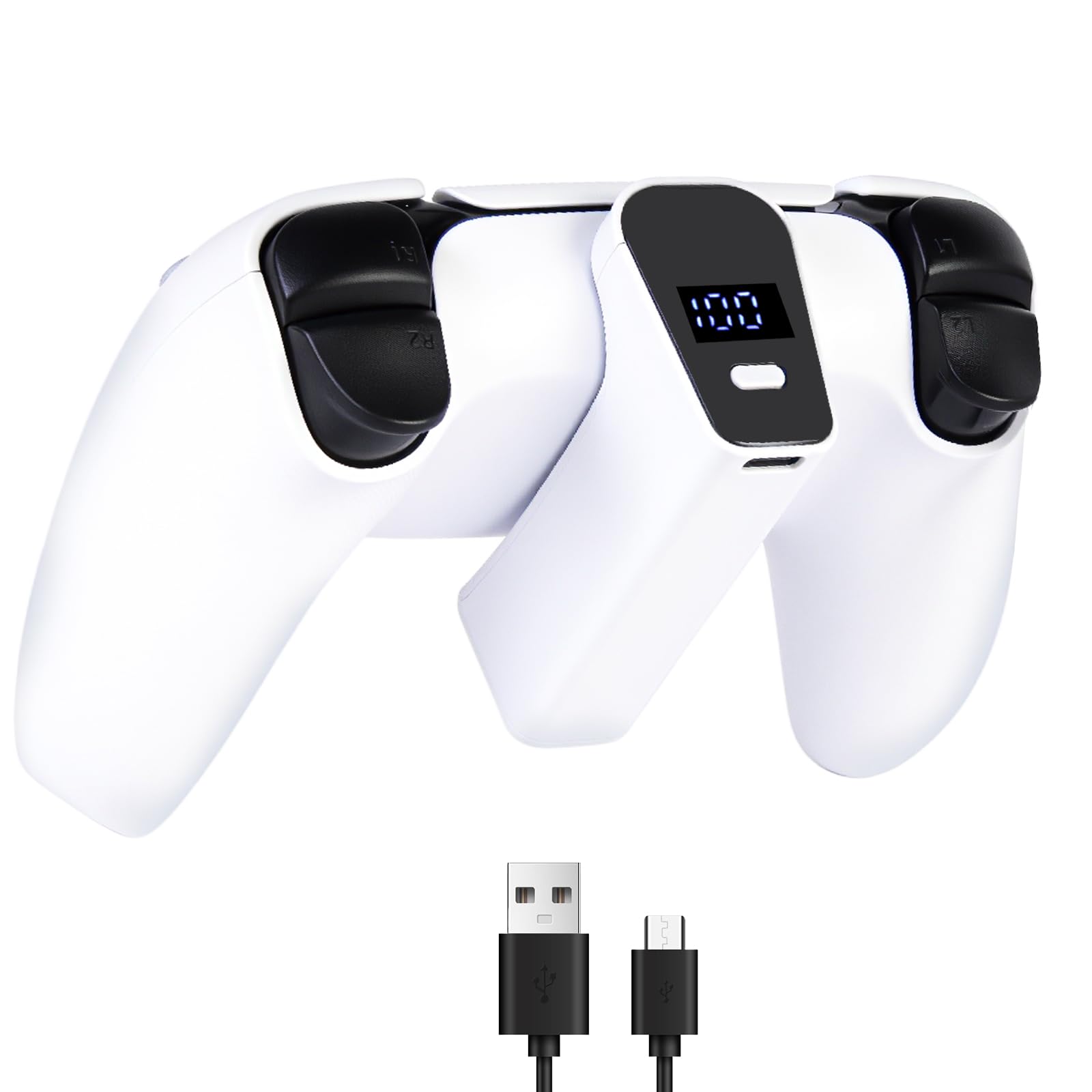 GLOWANT Charger for P5 P5 Edge Controller -2000mAh Portable Battery Pack P5 Gaming Accessory Charging Kit with AC