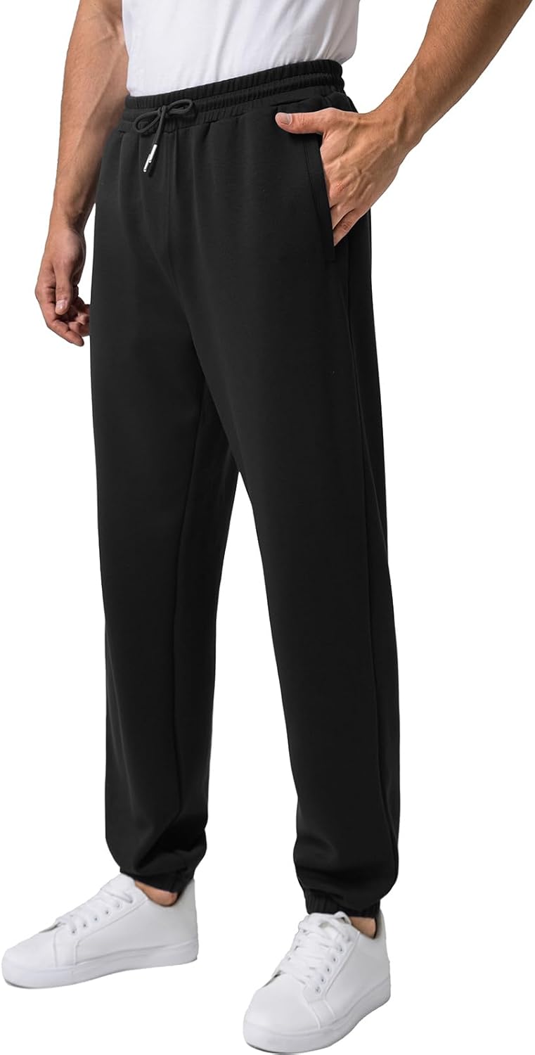 BRXL Sweatpants for Men 3 Pockets Athletic Training Track Joggers Stretch Ankle Length