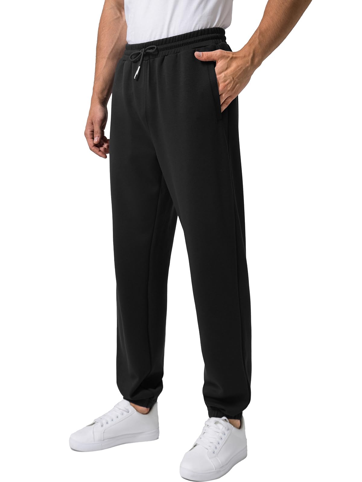 BRXL Sweatpants for Men 3 Pockets Athletic Training Track Joggers Stretch Ankle Length