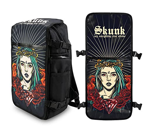 Skunk FaceOff Customizable Smell-proof Fashion Backpack (Reflection, Large)3