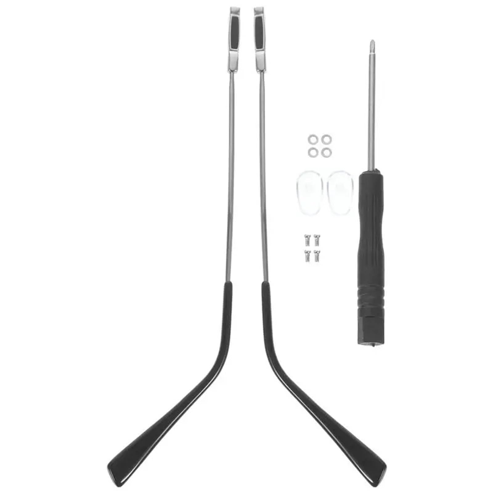 Juego de metal para gafas con brazos negros de alta resistencia ergonómica
