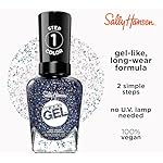 Sally Hansen Miracle Gel Salon Quality Nail Polish | Gel-Like Formula, Two-Step System, No UV Light Needed, Long Lasting | Opaque, Glittery | 581 Girls Flip | White Nail Polish - Image 4