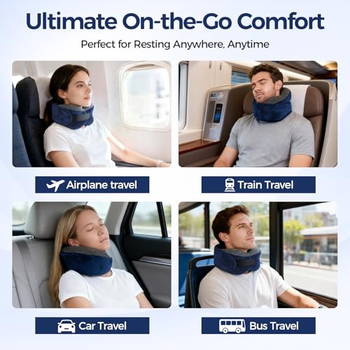 Almohada de espuma viscoelástica para cuello y viaje miniatura 7