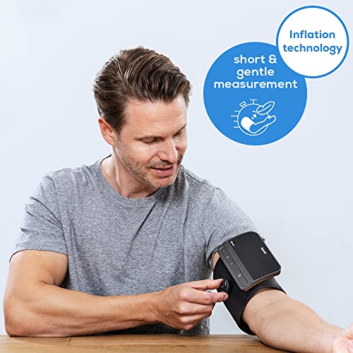 Beurer BM81 Easylock Automatic Upper Arm Blood Pressure Monitor, Fully Electronic Smart Cuff Without Cables, Gentle Striction Plus Fast Measurement, Bluetooth thumb #2