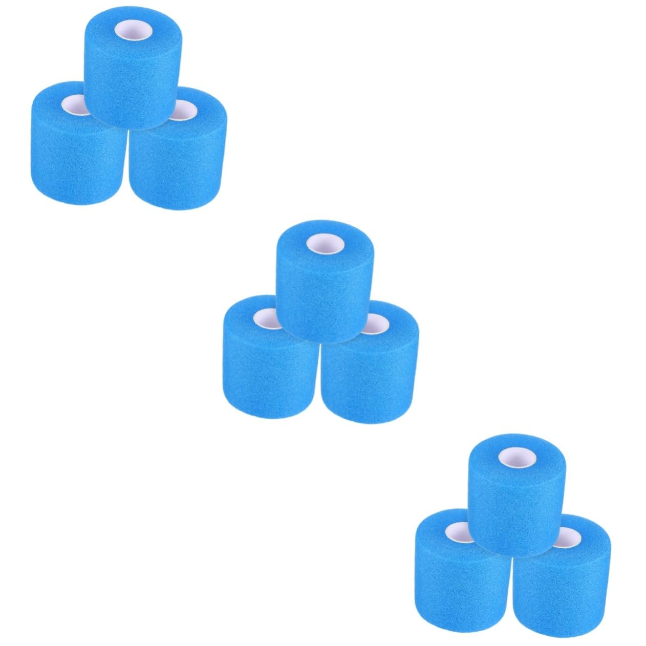 Toyvian Trainingsband Für Athleten Wickeln Tennis Fitnessstudio Griff Ausbildung Badminton Sport-vorband Elastische Bänder Bequemer Verbandwickel Sportband Blue Schwamm 3rollen