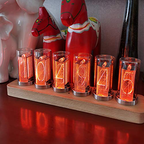 Horloge à Tube Nixie, Horloge Analogique à Tubes Lumineux, Configuration WiFi, Paramètres D'application Et De Télécommande, Couleur Variable, Numérique Rétro Créatif, Décoration De Bureau Exquise, A