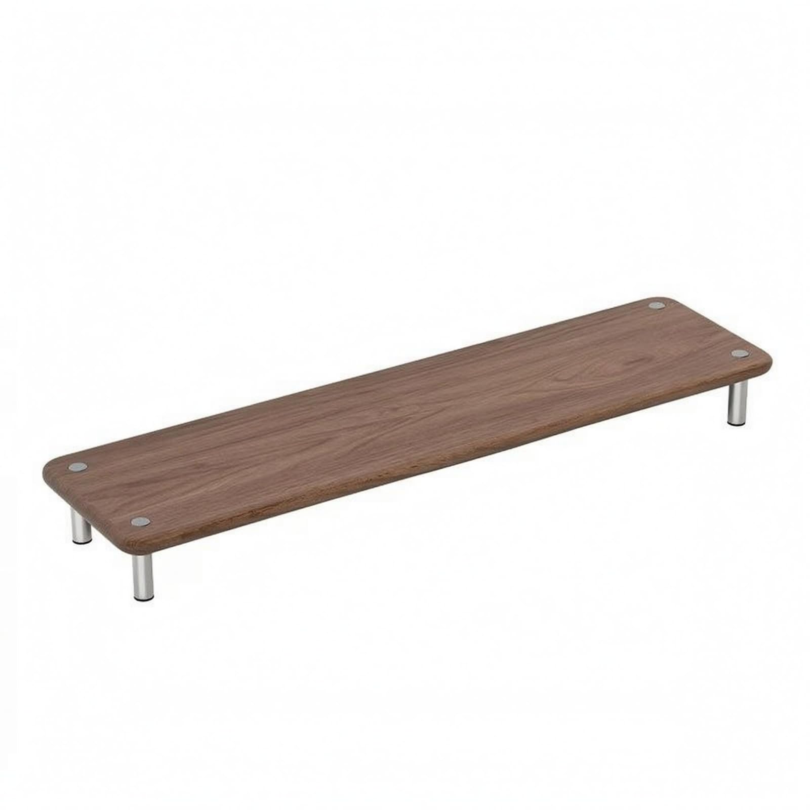 Riser Pantalla Madera Metal Resistente Al Óxido Soporte Elevador Pantalla Antideslizante Soporte Portátil, Nogal, 80cm