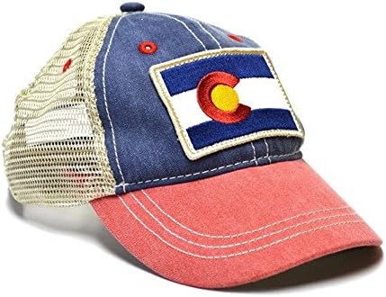 YoColorado Kid's Vintage Colorado Flag Trucker Hat Multicolored