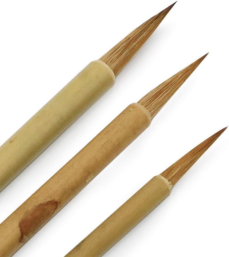 Chinese Calligraphy Painting Brush Set of 3 Professional Chinese Art sumi Brush Set