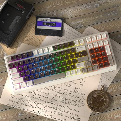 RK ROYAL KLUDGE F99 Wireless Mechanical Keyboard with Number Pad, Tri-Mode Hot Swappable 95%100 Keys Gaming Keyboard BT/2.4G/USB-C, Pro Software, 5000mAh Battery, Customed Linear Cream Switches by RK ROYAL KLUDGE - Image 8