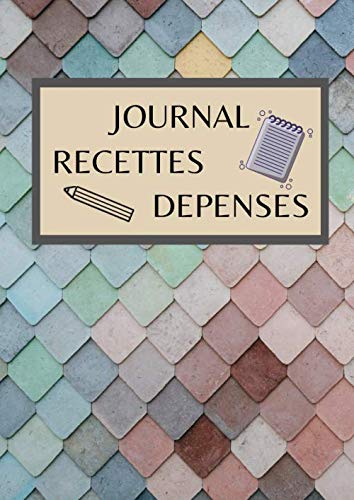 livre Journal recettes dépenses: Livre de caisse : Journal de recettes - dépenses pour tenir ses comptes | 100 pages | Format A4 | 21 x 29,7 cm