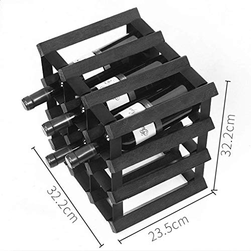 Soporte de vino de madera para 12 botellas miniatura 2