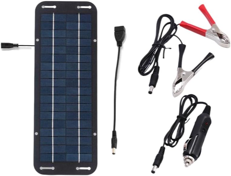 5W 12V Solar Panel Charger Kit – Waterproof Trickle Charger for Vehicles