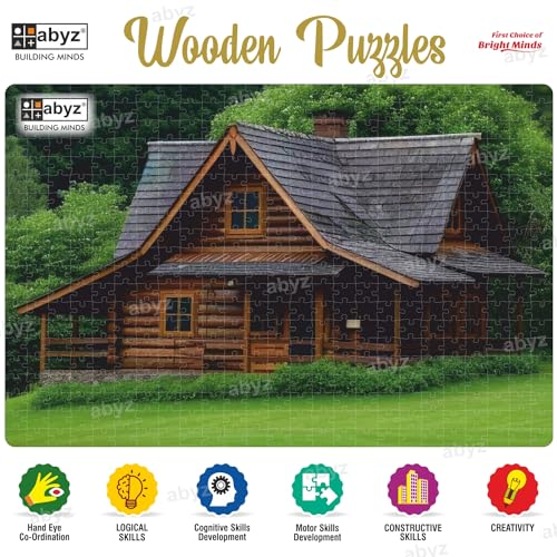 Image of ABYZ Wooden Jigsaw Puzzle - Meadowwood Cottage Playset for Fun Educational & Little Explorers, 500-Pieces Multicolor | Birthday Gift for (7 Plus Years) Age Kids.