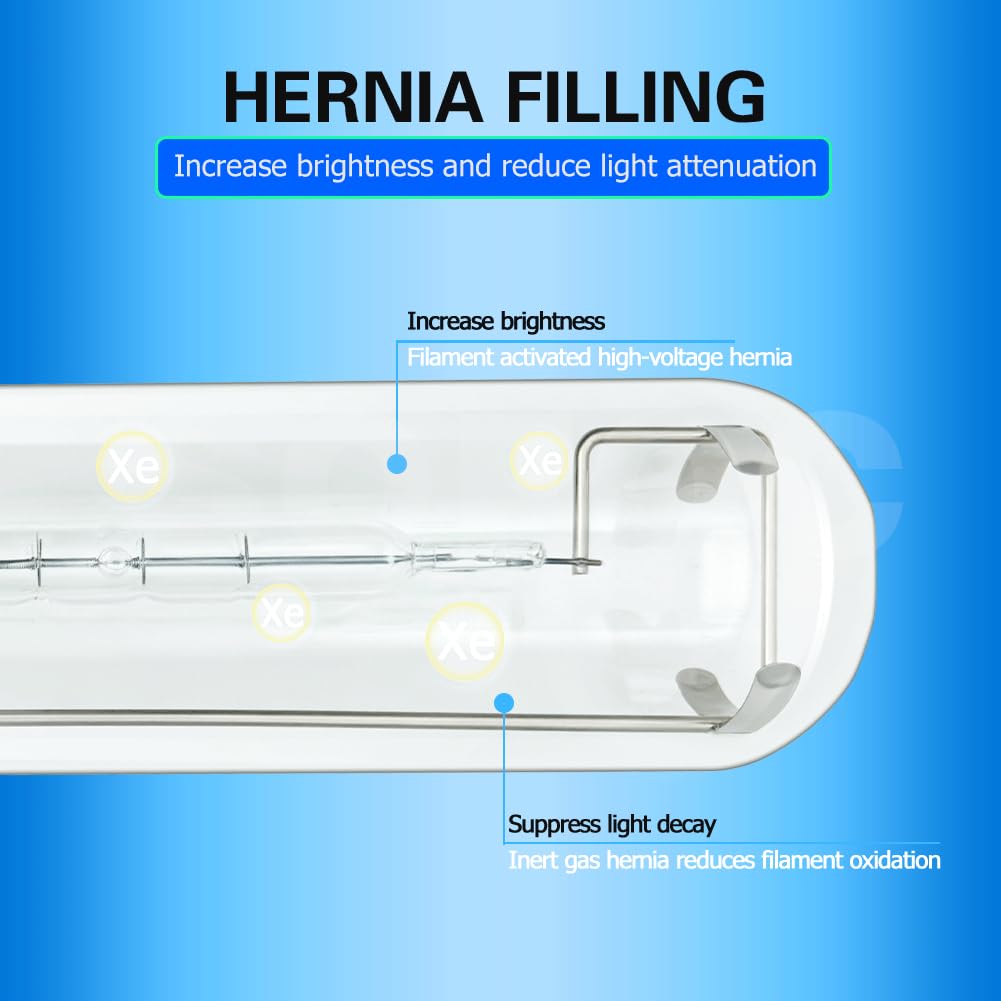 SOFOPC 500W 791272 Röhrenförmige Halogenlampe T47 E39/E40 Sockel 10000LM Warmweiß Suchscheinwerfer für Marine, Lagerhalle, Garage, Platz 220V 1 Stück