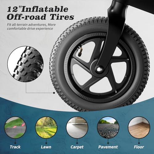 Mooguueer Electric Bike For Kids, Electric Balance Bike For Ages 3-8 Years Old,Kid Electric Motorcycle With 2 Speed Modes,Push-Button Brakes,12 Inch Dirt Off-Road Tire And Adjustable Seat thumb #5