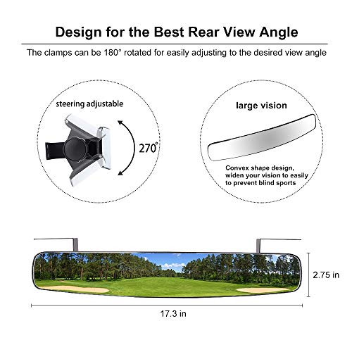 image for 9.99WORLD MALL 10L0L Golf Cart Mirror, 16.5