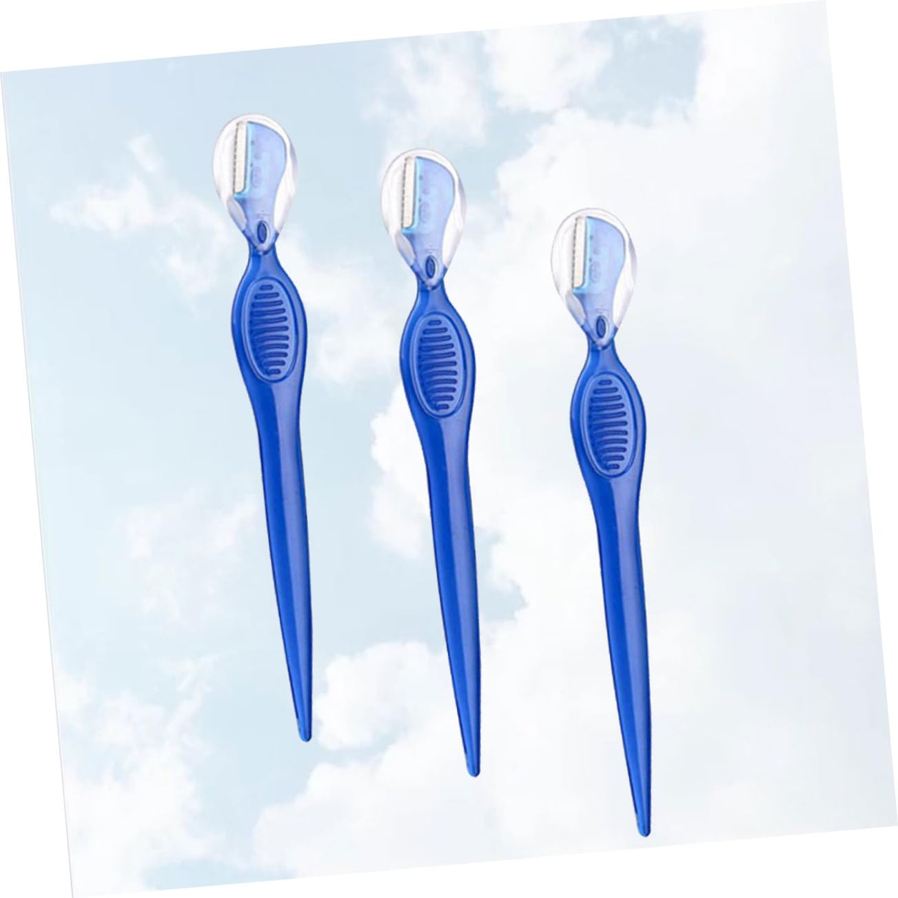 OSOLADY 3pcs Stainless Steel Eyebrow Razors for Women Brow Trimmers Beauty Makeup Tools Portable Non-Slip Grip