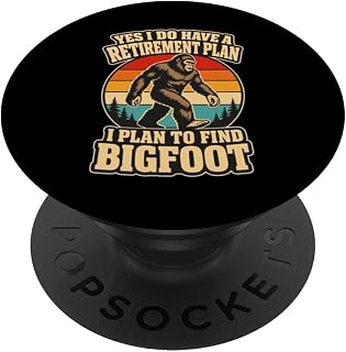 Retirement Plan to Find Bigfoot Lover Stuff Hunter Sasquatch PopSockets Adhesive PopGrip