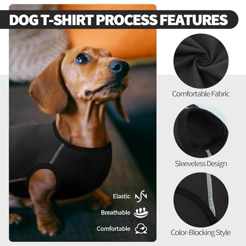 Hjyokuso Fleece Pullover für Dackel Größe M - Warme Hundesweatshirts, Elastische Kleidung für Mittelgroße Hunde