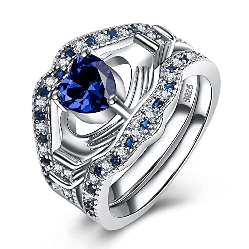 Bagues en saphir pour femmes : bijoux fins avec pierres bleu cœur