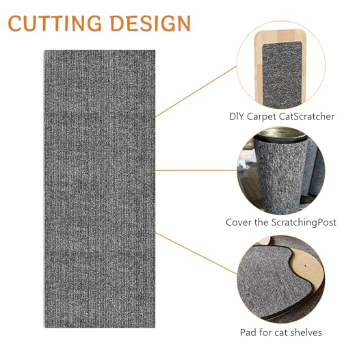Image of Qpets Self-Adhesive Cat Scratch Guard - Cut-to-Fit Protective Mat for Sofa, Walls & Furniture Durable Scratcher Pad with Removable Tape, Invisible Corner Protector for Renters (30cm x 1m Roll)