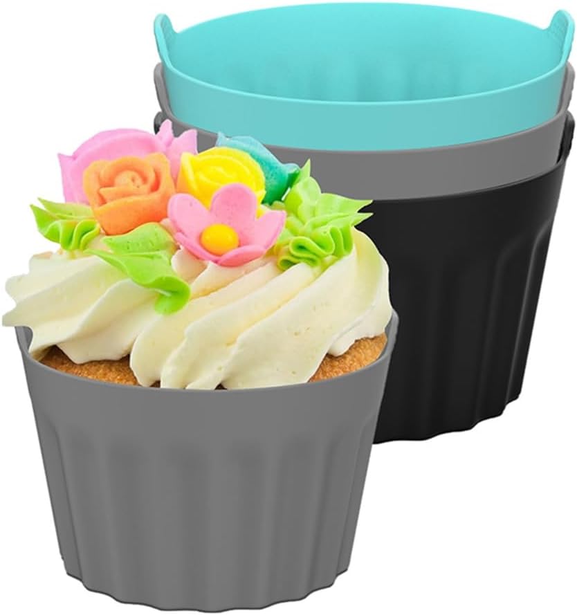 Set of 2 Silicone Ramekins Air Fryers Cookware Eggs Molds Silicone Eggs Poachers