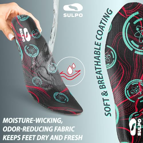 Sulpo – orthopädische Einlegesohlen EVA mit Stoßdämpfung, Fußgewölbestütze arch support, ultraleicht Größe 37-38