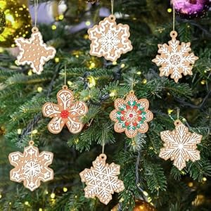 Gingerbread Man Ornaments for Christmas Tree Assorted Plastic Gingerbread Figurines Ornaments/Cooking Gingerbread Man Ornaments Christmas Hanging Decor for Christmas Tree Hanging Decorations…